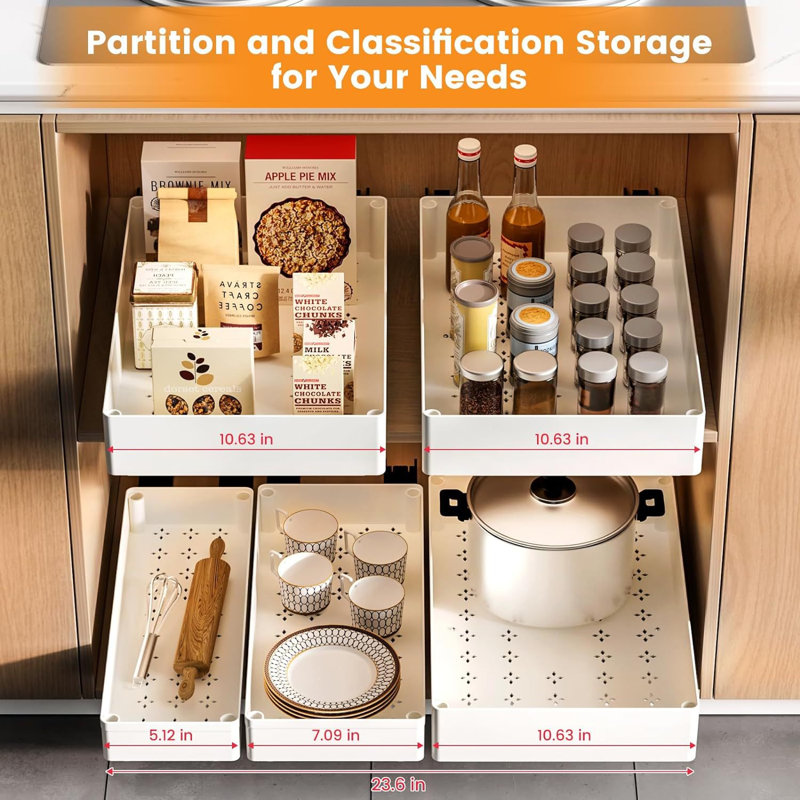 Rangement coulissant d'armoire de cuisine