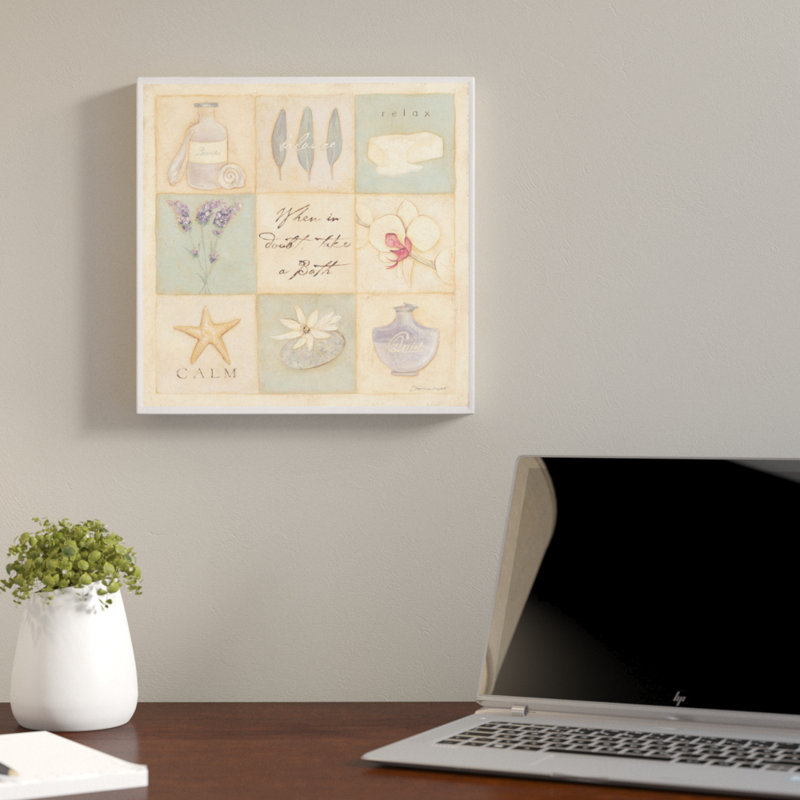 Ehme «When In Dououte Take A Bath», reproduction d'impression sur bois, H 12 po x l 12 po, Plaque murale