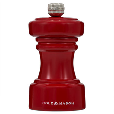 Cole & Mason Hoxton White Gloss Wood Salt Mill 4"