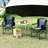Set of 2 Heavy Duty Folding Camping Chairs - 180kg Capacity with Side Table & Cup Holder - Portable Outdoor Lounge Chairs with Carry Bag, Mesh Back & Storage Pocket for Beach, Fishing, Picnic-1803205566