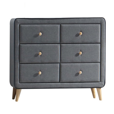 Commode double rembourrée 6 tiroirs
