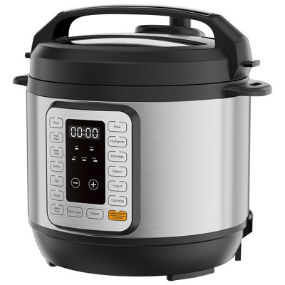8QT Electric Pressure Cooker with 14 Preset Menus, Ceramic-Lined Inner Pot, 10 Safety Features, Rice Cooker, Steamer, Slow Cooker, Yogurt Maker for Large Family