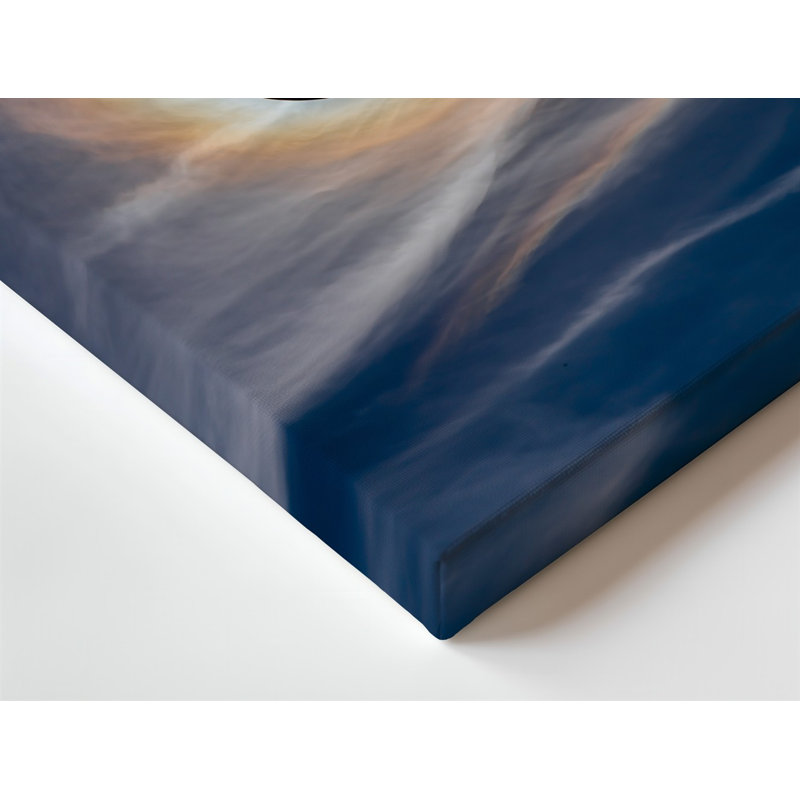 Toile, scène dramatique céleste représentant une éclipse solaire totale avec art mural, H 11 po x l 14 po