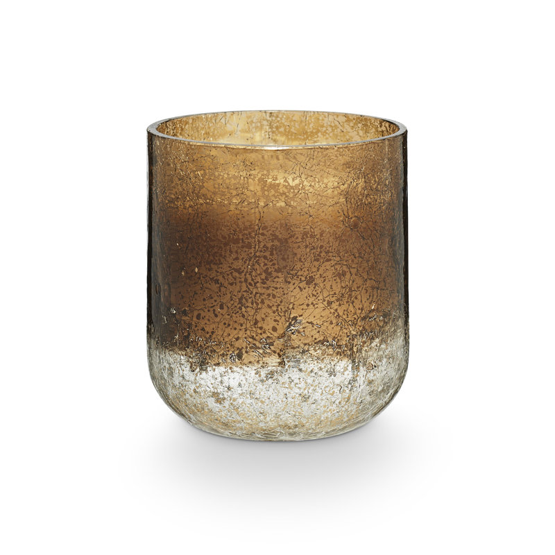 Noble Holiday Woodfire Small Radiant Glass Candle, Small Radiant Glass