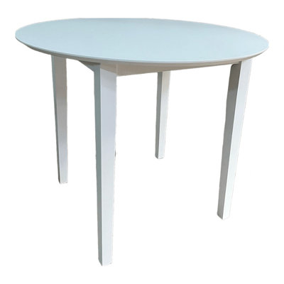 DINE LITE 35,43" Round Solid Lacquered 2-4 Person Dining Table 