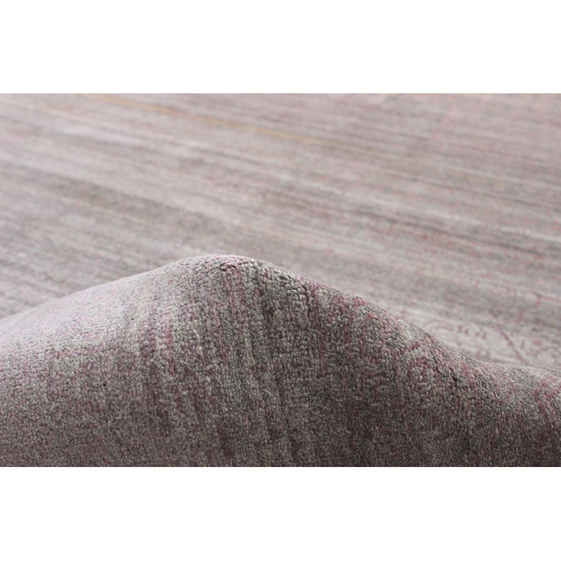 Finli One-of-a-Kind 4'10" X 6'7" New Age Viscose Area Rug in Grey