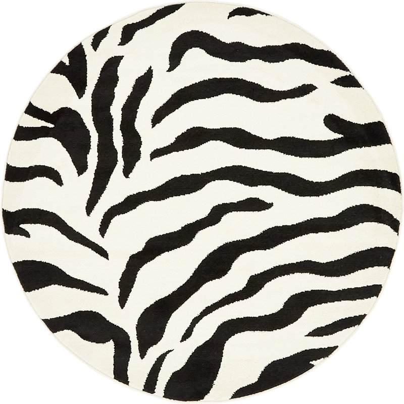 Testerman Animal Print Indoor Rug, Round 4'1"