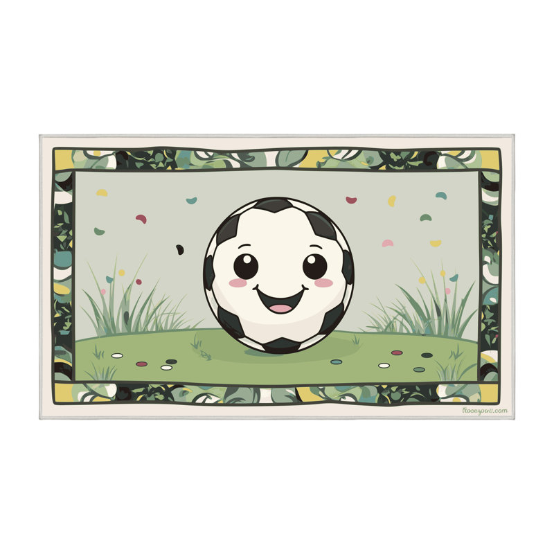 Tapis de football pour enfants Zoomie, Rectangulaire 8 pi x 12 pi