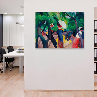 Promenade by August Macke - Wrapped Canvas Art Prints