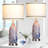 26" Coastal Glass USB Table Lamps with Touch Control & Night Light