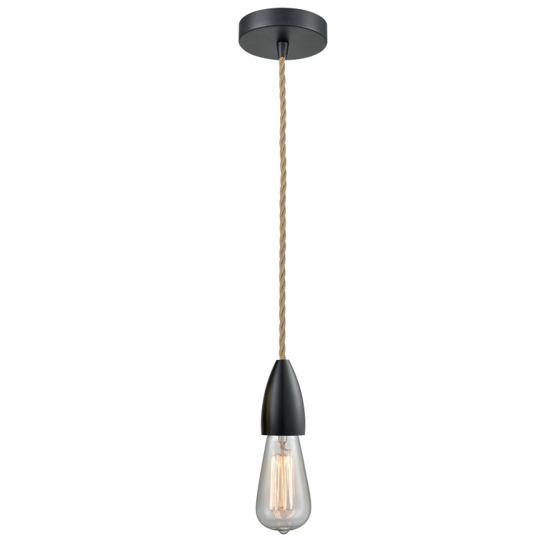 Cecile 1 - Light Single Pendant, Matte BlacK