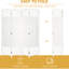 4 Folding Privacy Wall, White Wave Fibre Room Divider Partition, 5.6' For Home, Office, Modern Option 4 Panel Home Fashionable