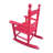 S Rocking Chair In Ravishing Rose Red - For Various Indoor And Outdoor Environments Solid Hardwood Created Back Rest Assurance Easy Assembly 110 Lbs Weight Capacity Chair, Rosy For Places Security-974963896