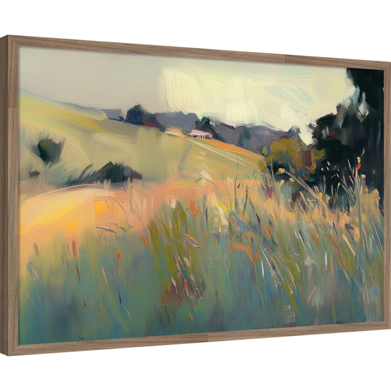 «Tranquil Plains No. 2» par Elara Yasna, reproduction d'art sur toile encadrée, 37x25