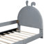 Upholstered Daybed With Rabbit Ear Shaped Headboard-587648289