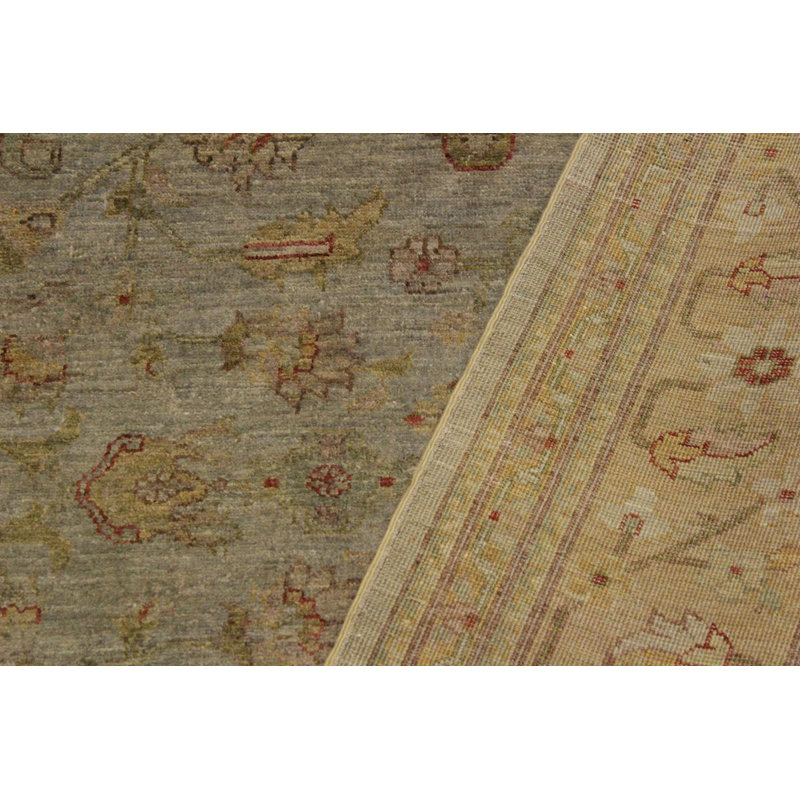 One-of-a-Kind Felicity Overdyed Colour Reform Hand-Knotted Greyish Blue/Gold Area Rug
