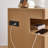 Wood Nightstand with LED Lighting, Hidden Storage Drawer and Built-In Charging Station-328840639