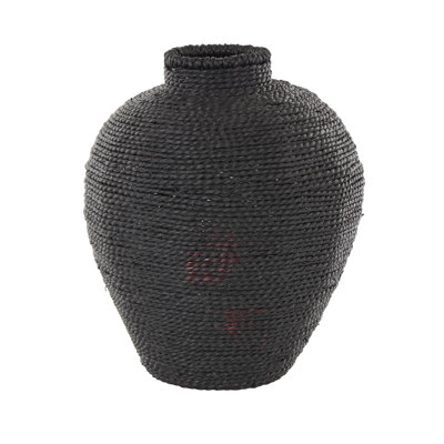 Lulubelle Metal Handmade Wrapped Pot Decorative Black Vase