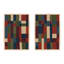 Fragmented Spectrum. Set of 2 by Romina Gadler - Framed Wall Art-2040102076-2040102016