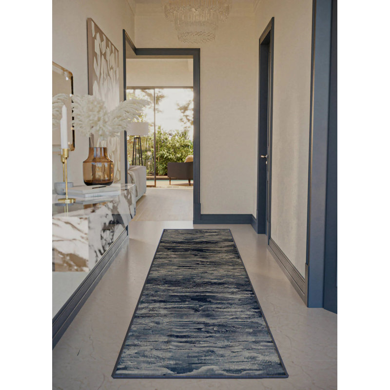 Chenille Abstract Indoor Rug, Runner 2'9" x 12'