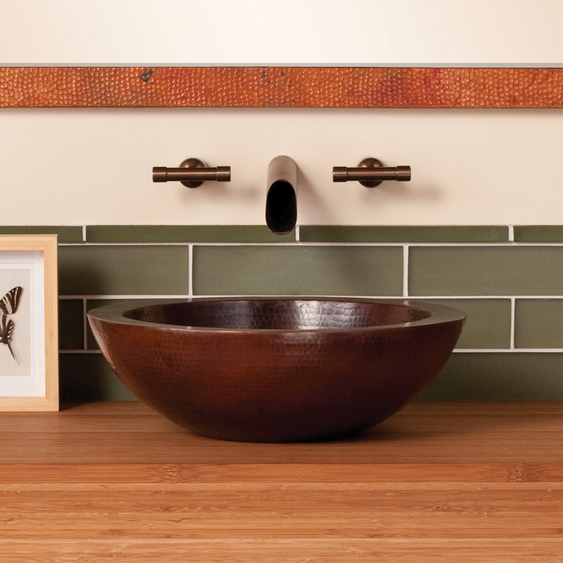 Laguna Metal Circular Vessel Bathroom Sink, Polished Nickel