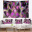Motif fractal rose abstrait avec tourbillons tapisserie-28495656