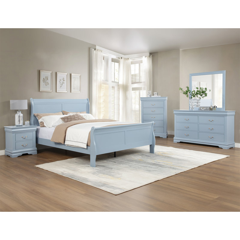 Mobilier de chambre à coucher en bois massif Louis Louis