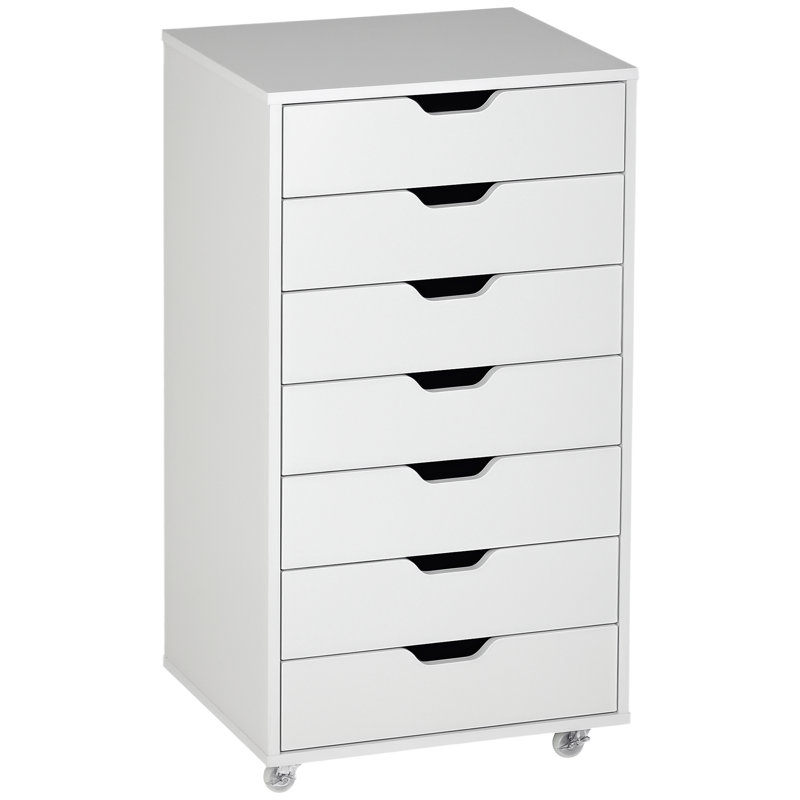 Mahaylia Filing Cabinet, 90cm H x 47.5cm L x 39.5cm W, White/White