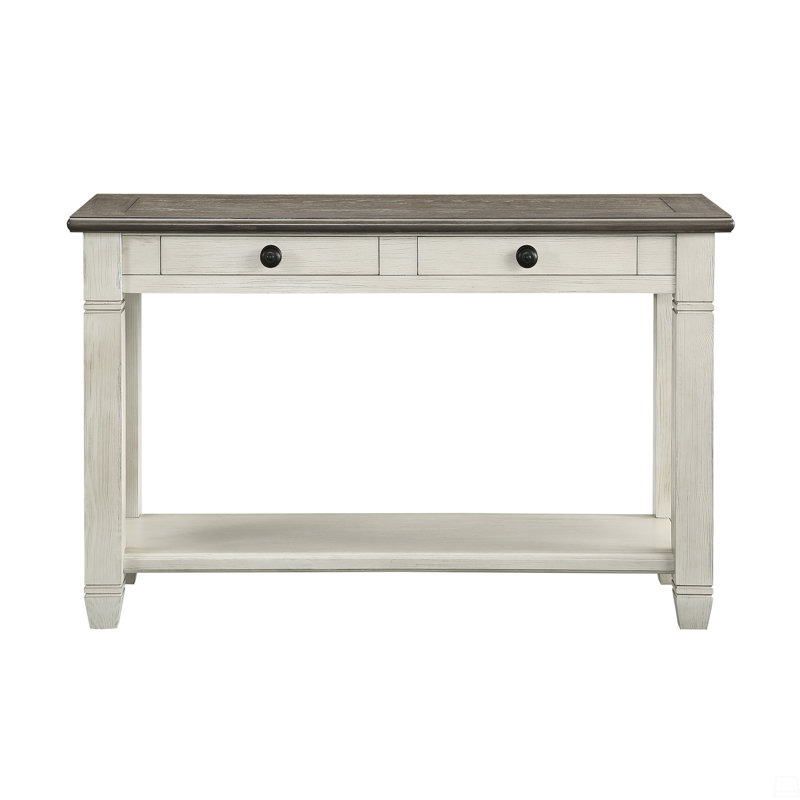 Meuble de salon 1 pièce avec 2 tiroirs et tablette inférieure, Blanc