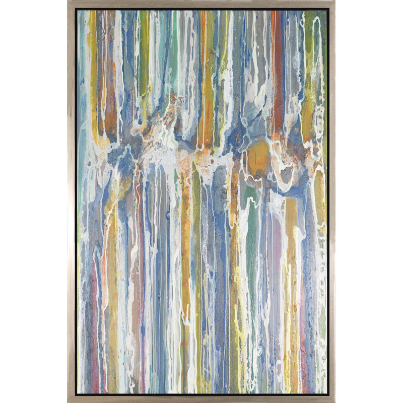 «Meeting - Floater Frame», peinture sur toile, H 36 po x l 24 po
