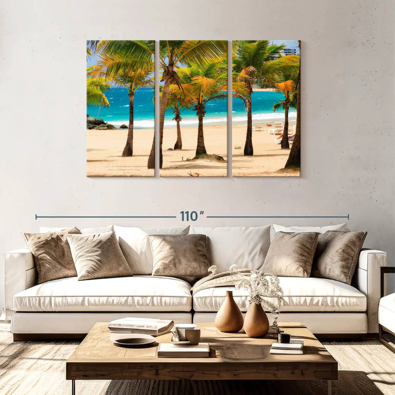 Gillard San Juan, plage des Caraïbes, H 48 po x l 74 po