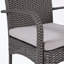 Ensemble de 2 fauteuils en osier avec coussin d'assise moelleux