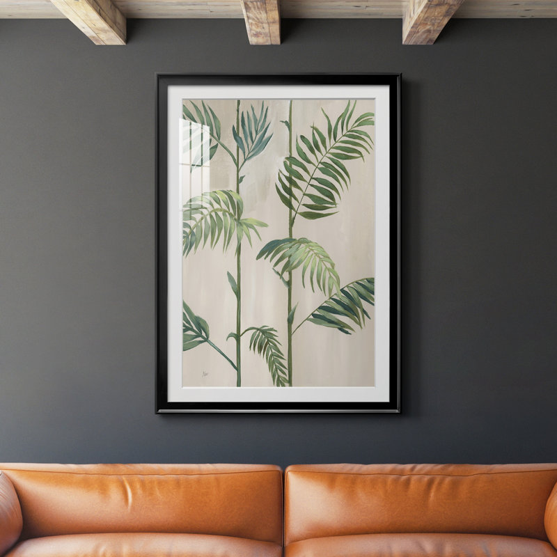 Modern Fronds I - cadre photo, H 30,5 po x l 42,5 po x P 1,5 po, Noir