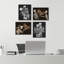 «Skull Lovers Kiss Blossom Heart Flowers», impression sur papier 4 pièces-97770180-97770177
