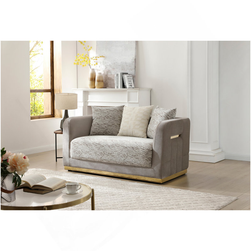 Causeuse Lexington, brun / beige clair