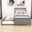 Lit plateforme simple en bois massif avec lit gigogne-1594363885