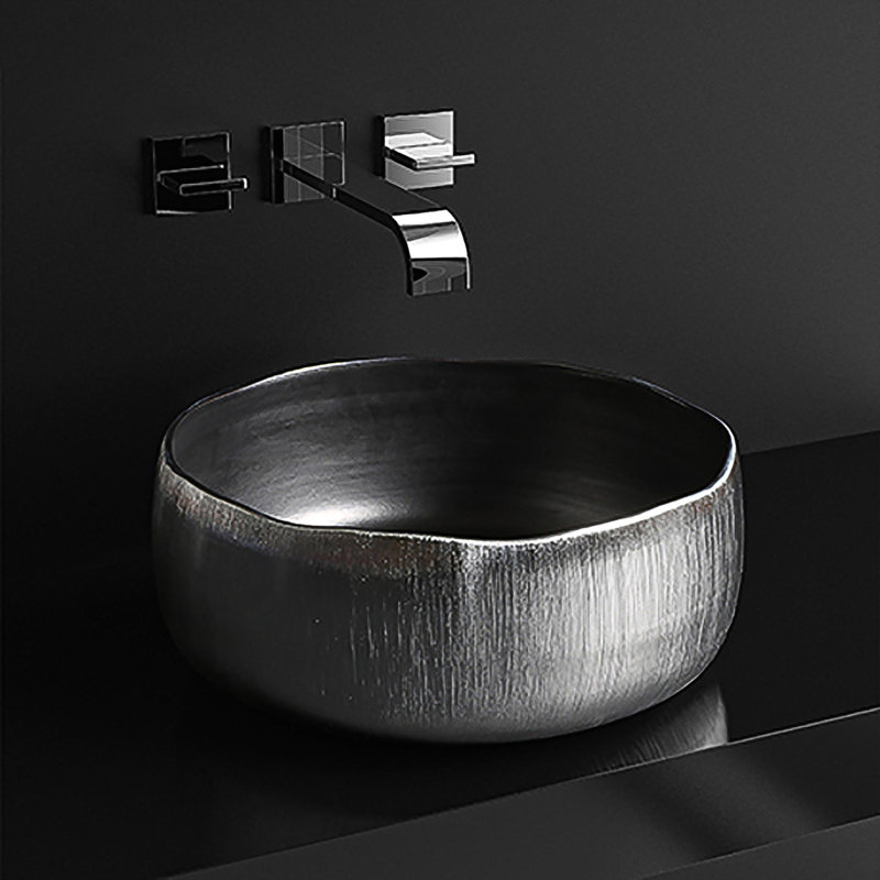 16.5'' L Bathroom Sink, Silver
