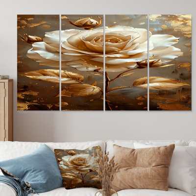 Borlon - Ensemble de 4 décorations murales roses
