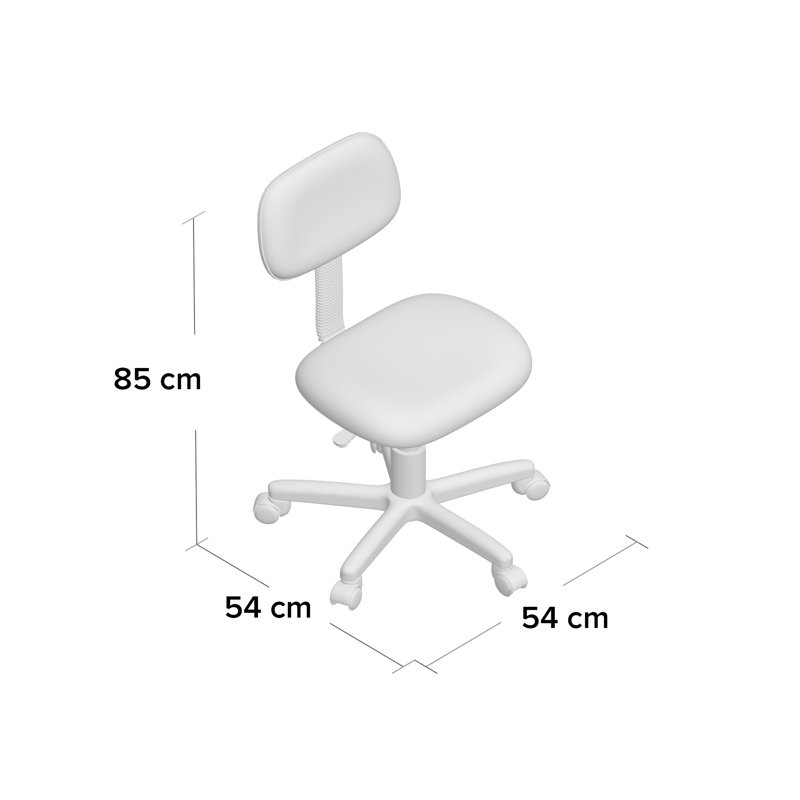 Polyester Blend Office Chair, Blue