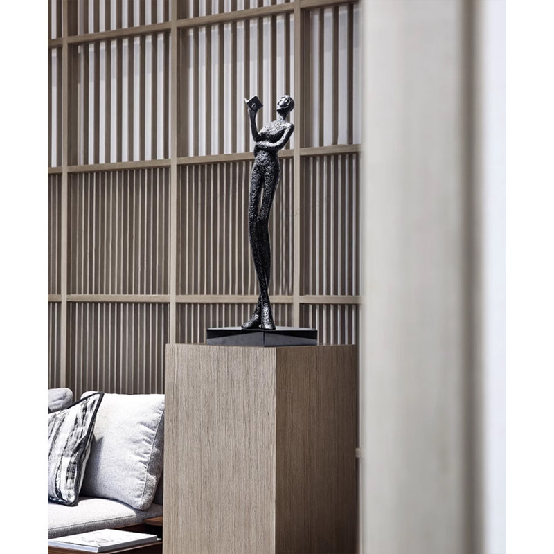 Sculpture de plancher abstraite en fibre de verre