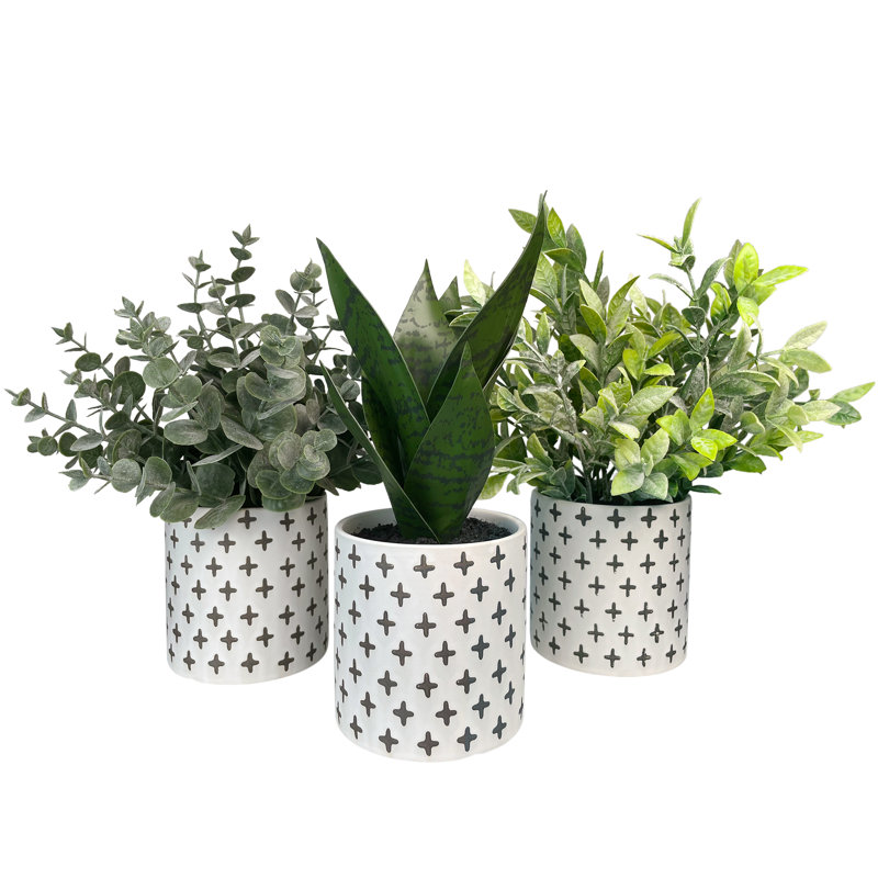 9.84'' Faux Plant in Ceramic Pot