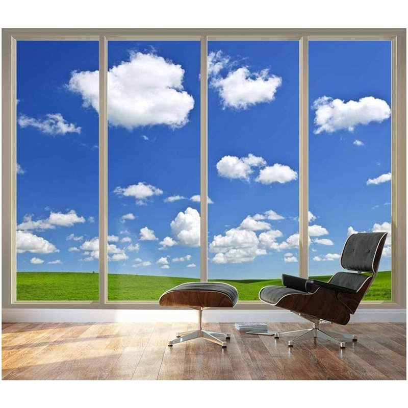 View Through Sliding Doors Peel & Stick Clear Border, 66" L x 96" W