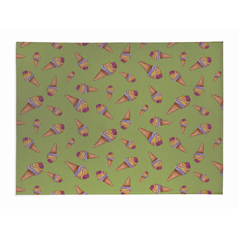 Tapis d'extérieur Summer Ice Cream, Rectangulaire 3 pi x 5 pi