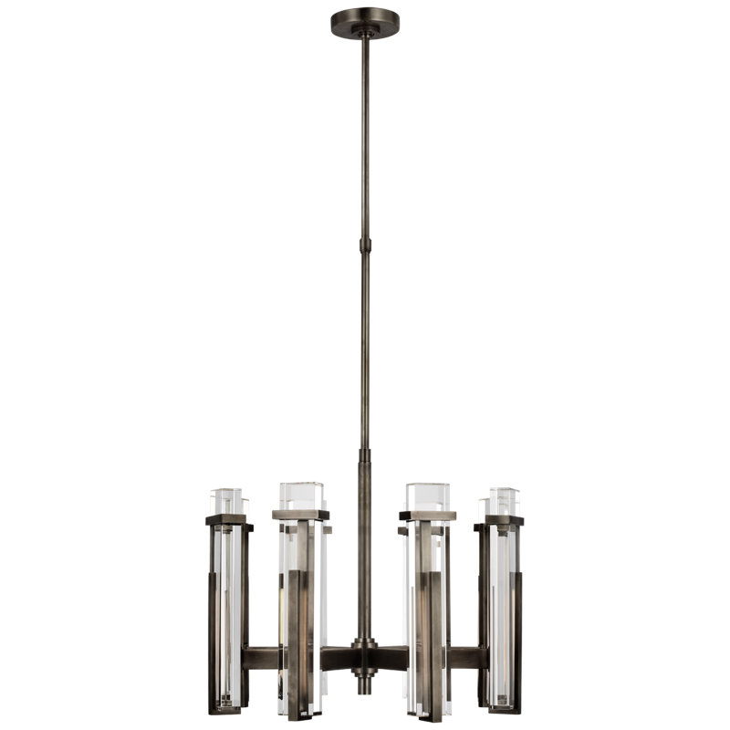 Ian K. Fowler Malik Medium Chandelier, White, Bronze