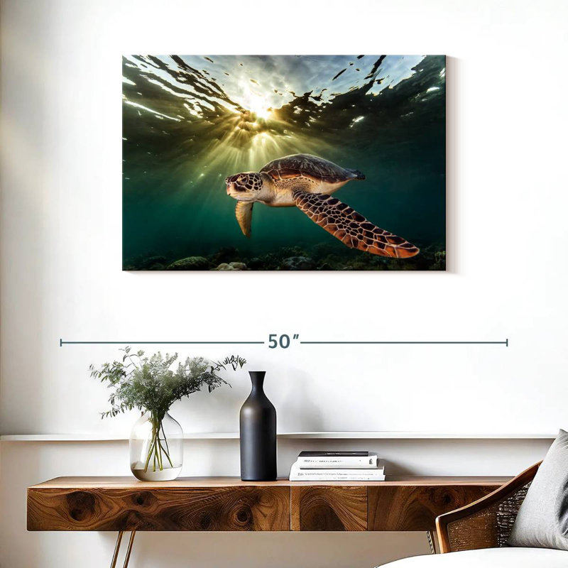 Brampt Philippine Green Turtle, 24" H x 36" W