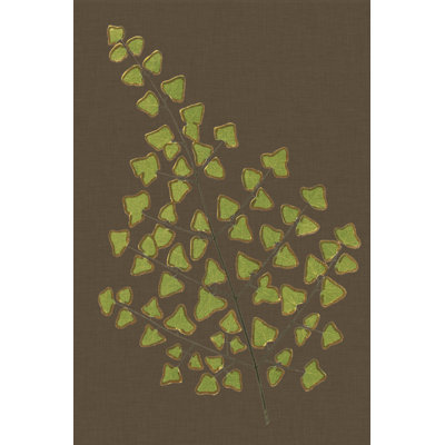 Ferns On Linen III - Wrapped Canvas Art Prints