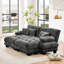 Canapé-lit Cloud Couch pour salon, canapé 2 places en chenille avec 2 coussins lombaires et 2 coussins décoratifs, canapé rembourré à accoudoirs larges avec 2 repose-pieds, chenille-126593088
