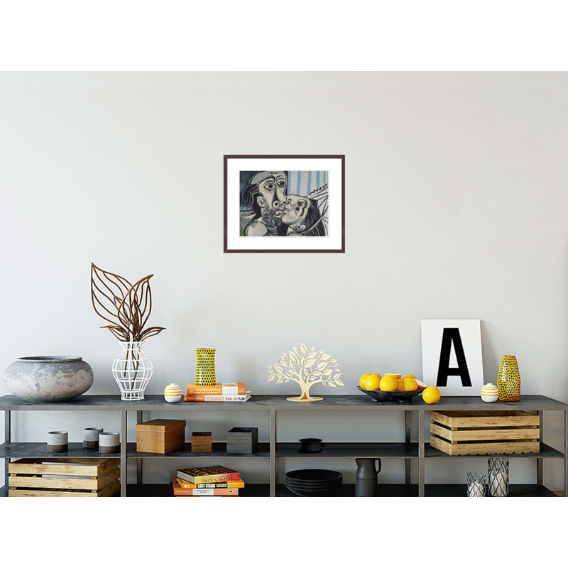 «Le baiser» par Pablo Picasso, impression giclée sur cadre, H 17,58 po x l 21,75 po
