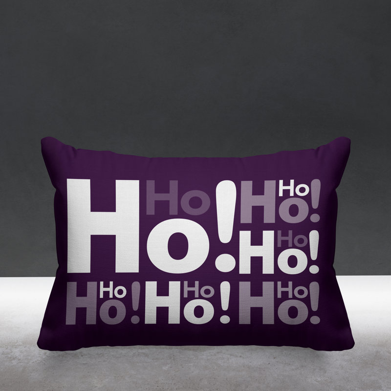 Coussin intérieur / extérieur Hohoho Christmas, Mauve