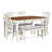 Fulton Modern 6 Piece Dining Set With Rectangular Table Four Chairs And Bench Mid Century Style Durable Solid And Engineered Wood Furniture For Dining Room-1438245401-1438245400-1438245383